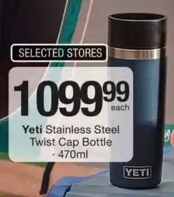 Checkers Yeti Stainless Steel Twist Cap Bottle offer