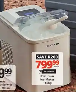 Checkers Platinum Ice Maker offer