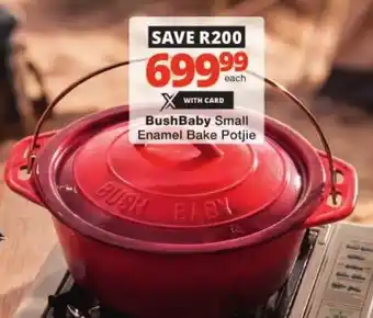 Bush Baby Small Enamel Bake Potjie