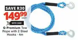 Checkers Q Premium Tow Rope with 2 Steel Hooks offer