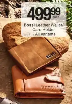 Checkers Bossi Leather Wallet/ Card Holder offer