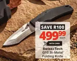 Checkers Swiss+Tech G10 Bi-Metal Folding Knife offer