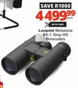 Checkers Leupold Mckenzie BX-1 Grey HD Binoculars offer