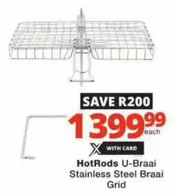 Checkers HotRods U-Braai Stainless Steel Braai Grid offer