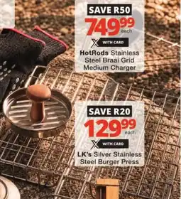 Checkers HotRods Stainless Steel Braai Grid Medium Charger offer