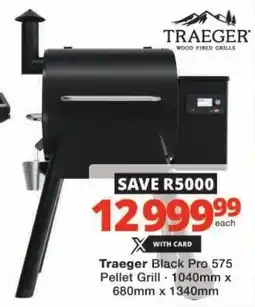 Checkers Traeger Black Pro 575 Pellet Grill offer