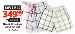 Checkers Braai Broekies Adult Shorts offer
