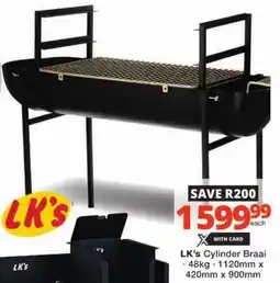 Checkers LK's Cylinder Braai offer