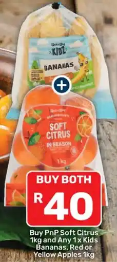 Pick n Pay PnP Soft Citrus and Any Kids Bananas, Red or Yellow Apples offer