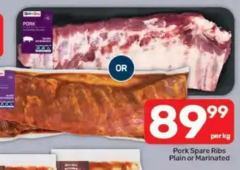 Pick n Pay Pork Spare Ribs Plain or Marinated offer