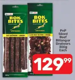 Pick n Pay PnP Sliced Beef Biltong or Droëwors offer