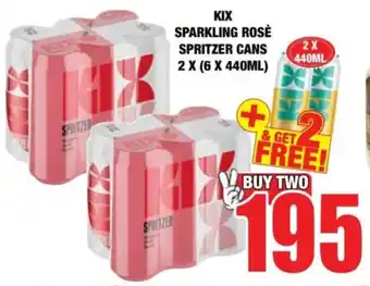 Boxer Kix sparkling rosè spritzer cans offer