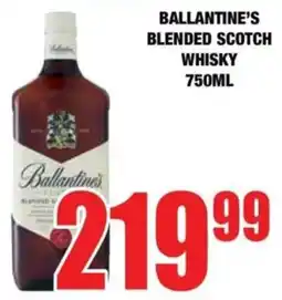 Boxer Ballantine's blended scotch whisky offer