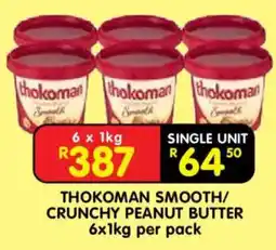 Shoprite Thokoman smooth/ crunchy peanut butter offer