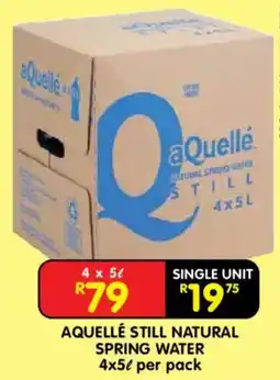 Shoprite Aquellé still natural spring water offer