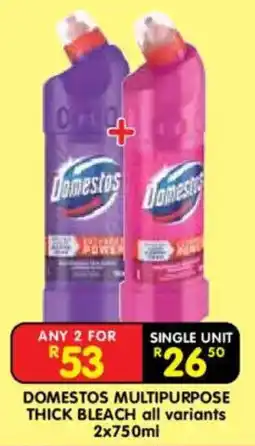 Shoprite Domestos multipurpose thick bleach offer
