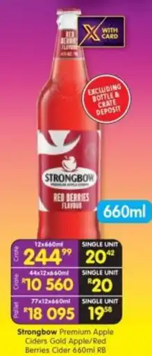 Shoprite Liquor Strongbow Premium Apple Ciders Gold Apple/ Red Berries Cider RB offer