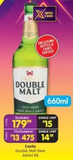 Shoprite Liquor Castle Double Malt Beer RB offer