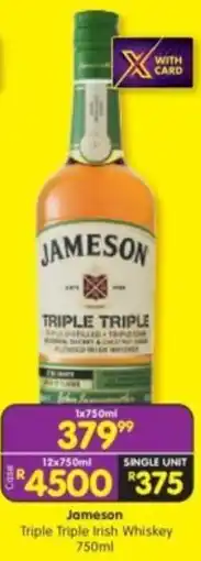 Shoprite Liquor Jameson Triple Triple Irish Whiskey offer