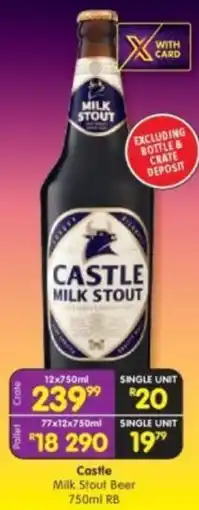 Shoprite Liquor Castle Milk Stout Beer RB offer