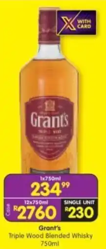 Shoprite Liquor Grant's Triple Wood Blended Whisky offer