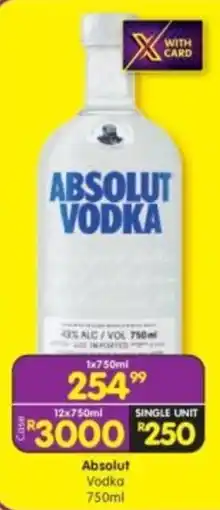 Shoprite Liquor Absolut Vodka offer