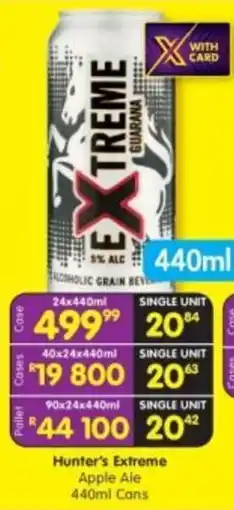 Shoprite Liquor Hunter's Extreme Apple Ale Cans offer