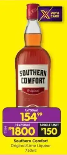 Shoprite Liquor Southern Comfort Original/ Lime Liqueur offer