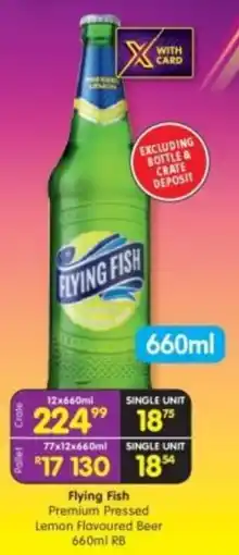 Shoprite Liquor Flying Fish Premium Pressed Lemon Flavoured Beer RB offer