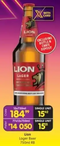 Shoprite Liquor Lion Lager Beer RB offer