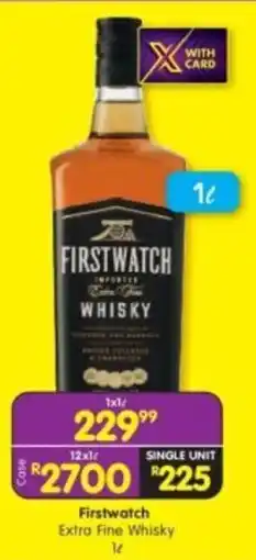 Shoprite Liquor Firstwatch Extra Fine Whisky offer
