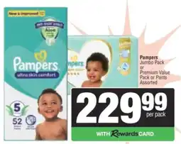 Spar Pampers Jumbo Pack or Premium Value Pack or Pants Assorted offer