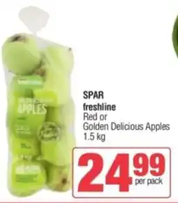 Spar SPAR freshline Red or Golden Delicious Apples offer