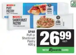 Spar SPAR Puff or Shortcrust Pastry offer