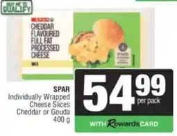 Spar SPAR Individually Wrapped Cheese Slices Cheddar or Gouda offer