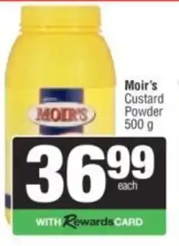 Spar Moir's Custard Powder offer