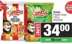 Spar Simba Potato Chips Assorted offer