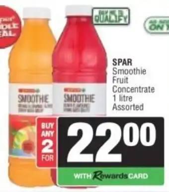 Spar SPAR Smoothie Fruit Concentrate Assorted offer
