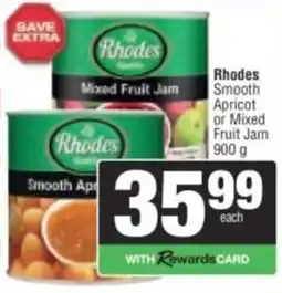 Spar Rhodes Smooth Apricot or Mixed Fruit Jam offer