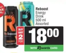 Spar Reboost Energy Drink Assorted offer