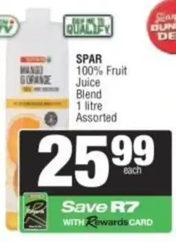 Spar SPAR 100% Fruit Juice Blend Assorted offer