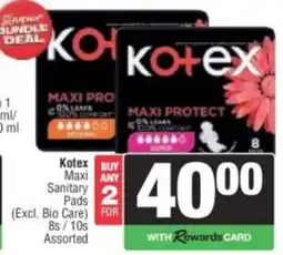 Spar Kotex Maxi Sanitary Pads Assorted offer