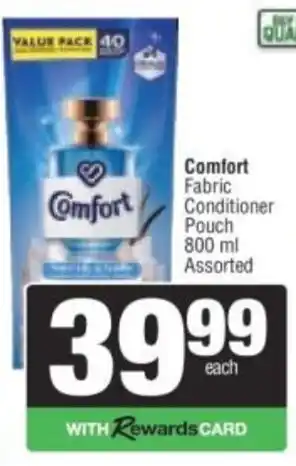Spar Comfort Fabric Conditioner Pouch Assorted offer