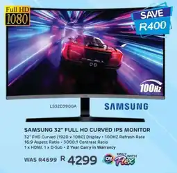 Computer Mania Samsung 32" full hd curved ips monitor offer