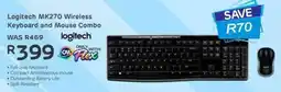 Computer Mania Logitech MK270 Wireless Keyboard and Mouse Combo offer