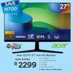 Computer Mania Acer E271Y 27" Full HD Monitor offer