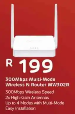 Computer Mania Mercusys 300Mbps Multi-Mode Wireless N Router offer