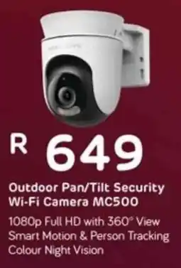Computer Mania Mercusys Outdoor Pan/ Tilt Security Wi-Fi Camera offer