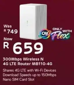 Computer Mania Mercusys 300Mbps Wireless N 4G LTE Router offer