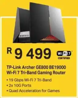 Computer Mania TP-Link Archer GE800 BE19000 Wi-Fi 7 Tri-Band Gaming Router offer